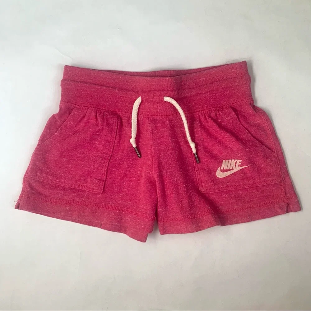 Nike pink girls sweat shorts