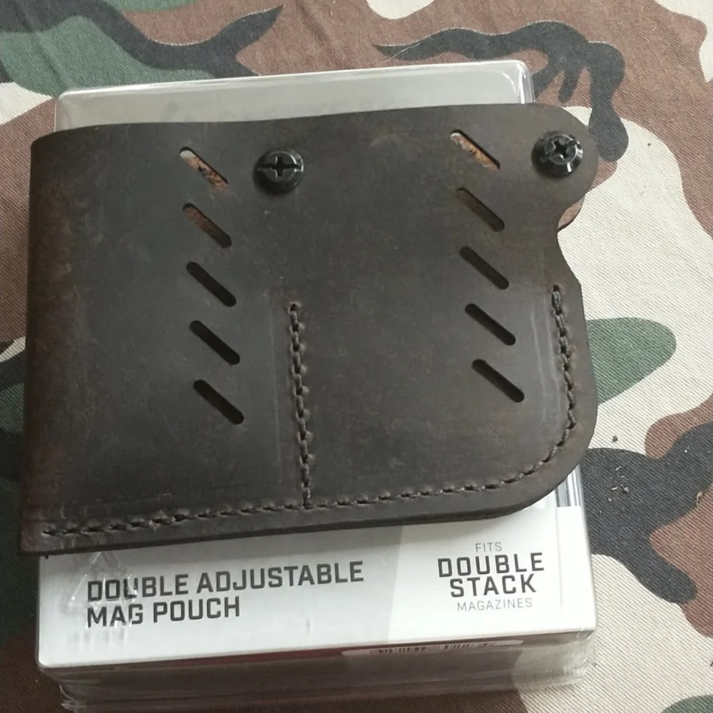 Double Adjustable, Double Stack Pistol mag pouch.