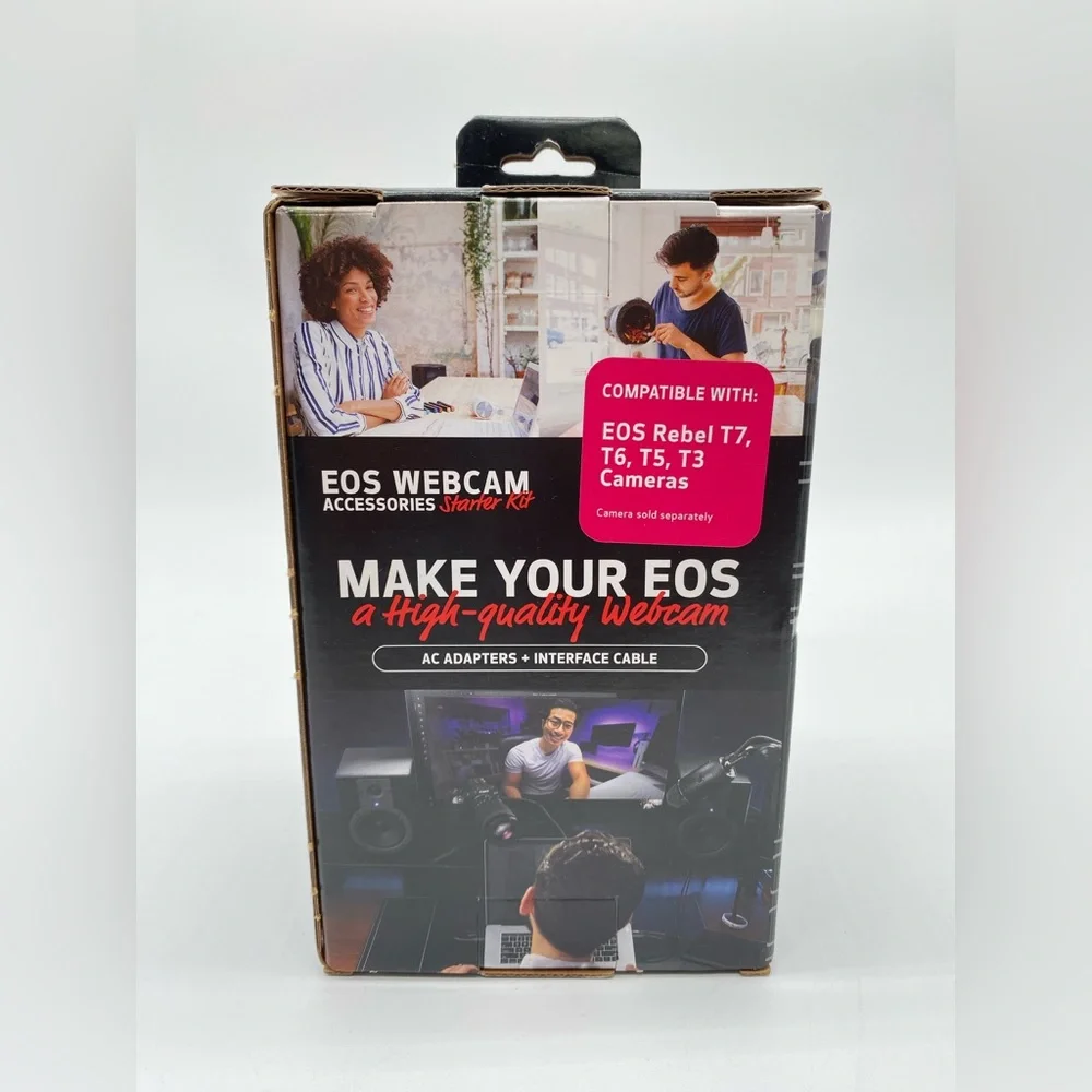 NEW: Canon EOS Webcam Accessories Starter Kit for EOS Rebel T7 T6 T5 T3 7875A011