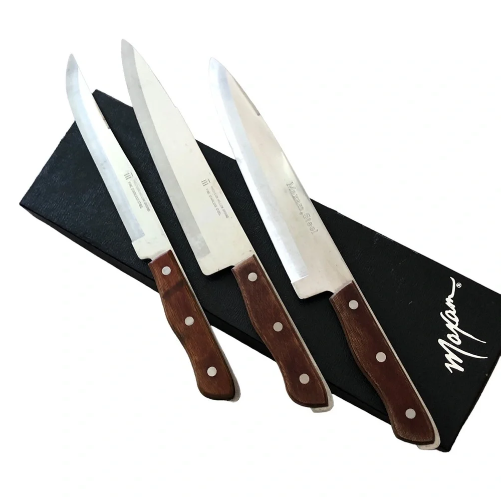 Maxam Precision Hollow Ground Fine Stainless Steel Knives