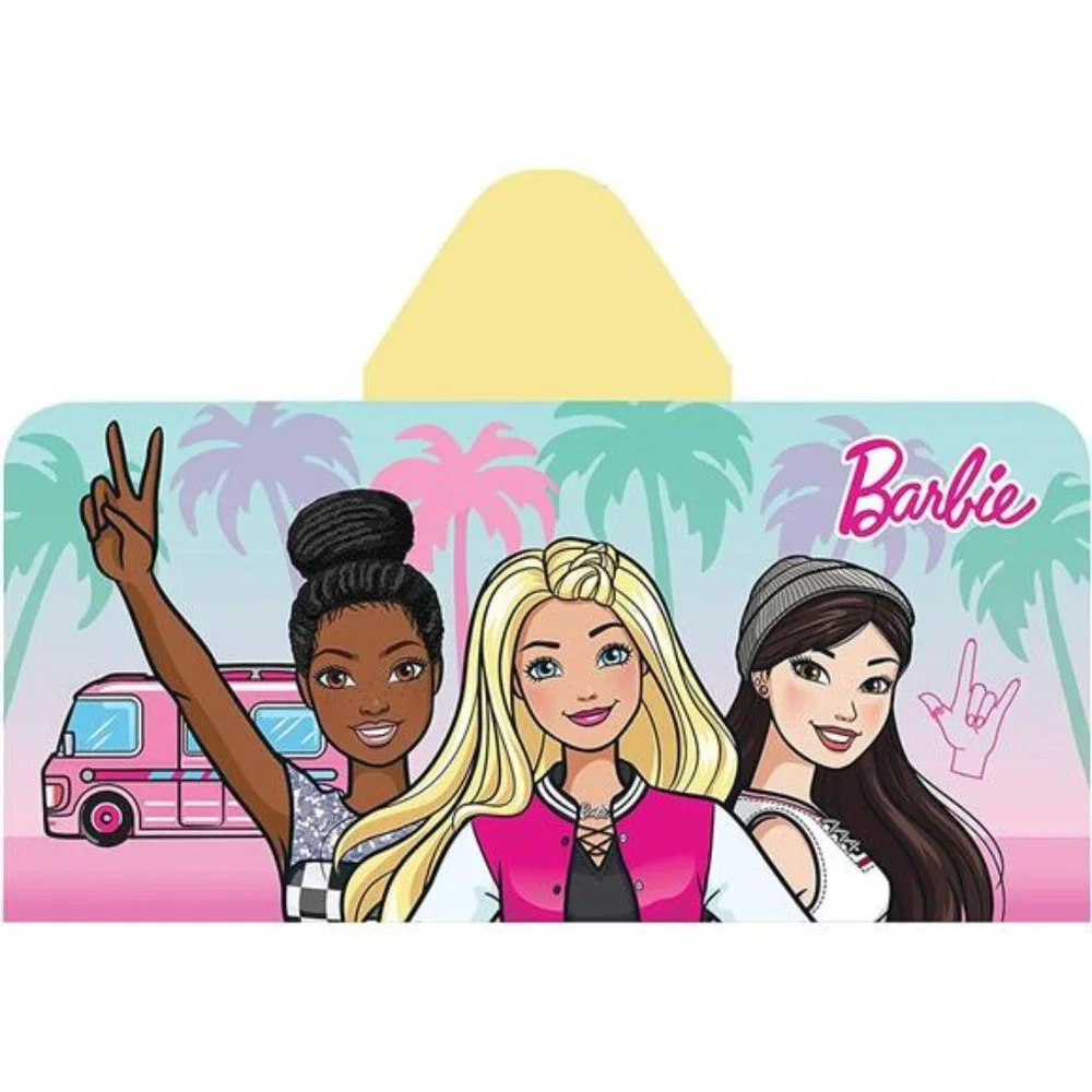 Barbie Bath/Pool/Beach Cotton Hooded Towel for Girls