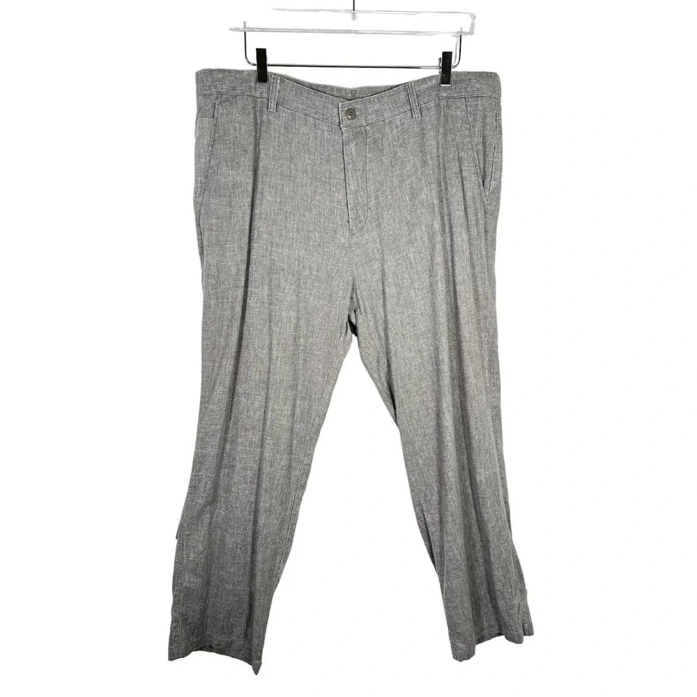 Burberry Brit Men's Straight Leg Dress Pants Size 40 Gray Flat Front Breathable