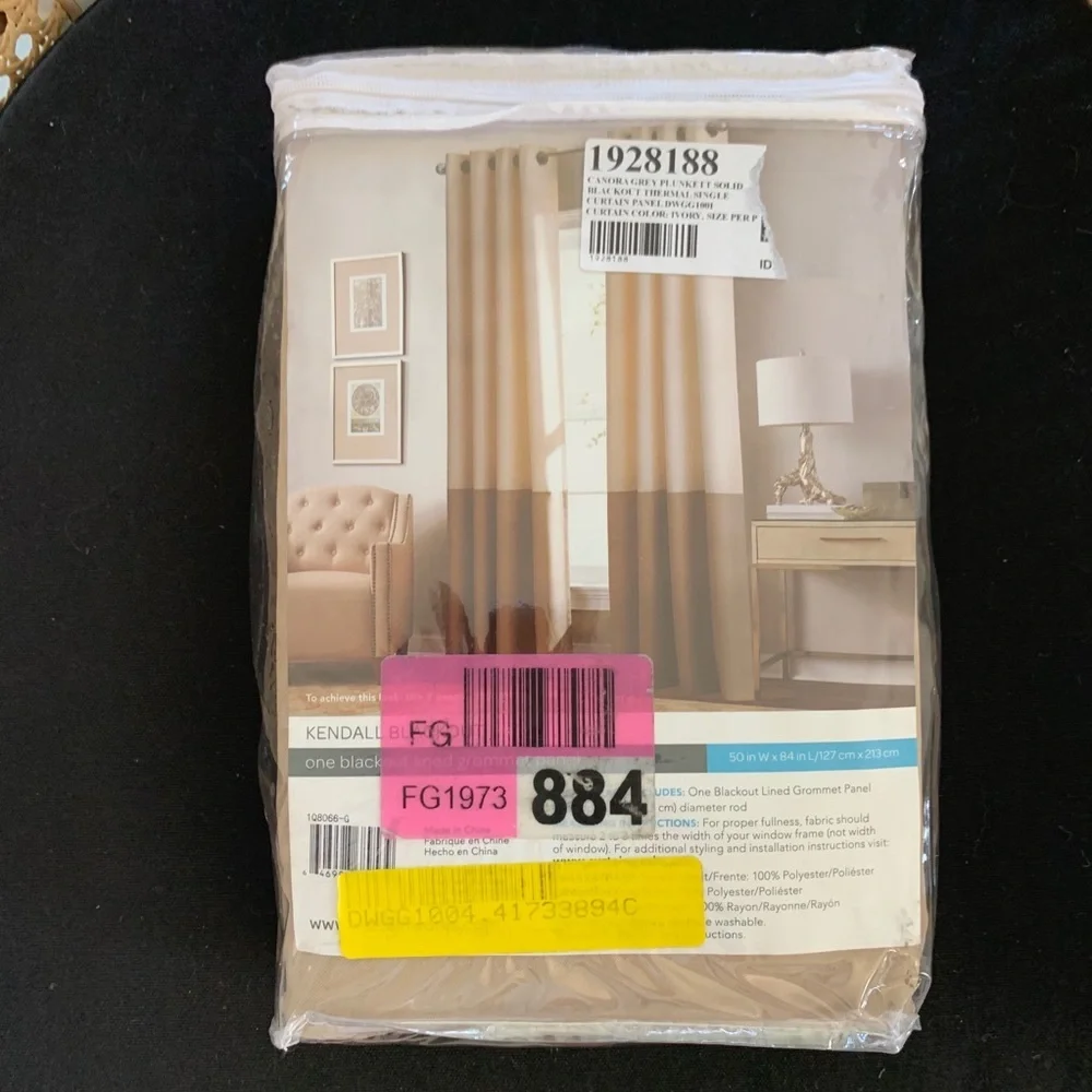 curtain works ivory solid