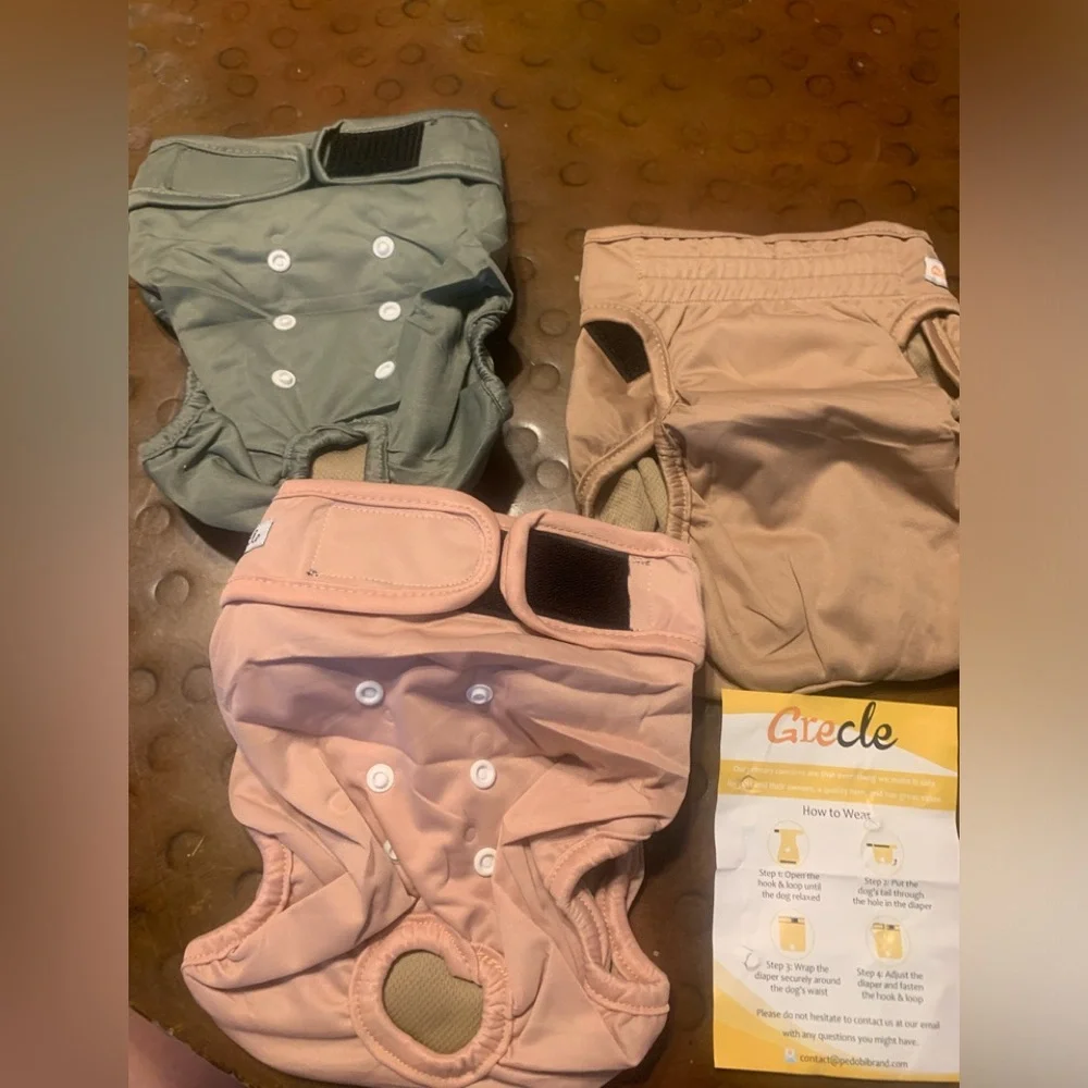 Washable Female Dog Diapers - Premium Reusable Diapers for Doggie in Heat