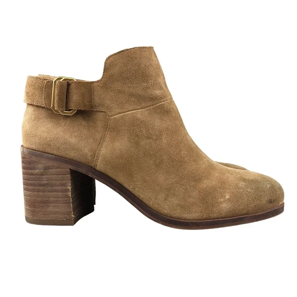 SARTO Franco Sarto Women's Size 7M Matisse Brown Suede Side Zip Ankle Booties