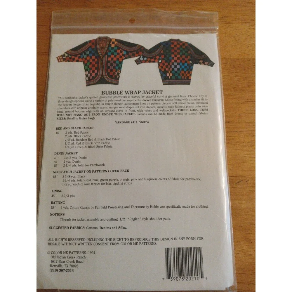 N/A jacket shirley patterns