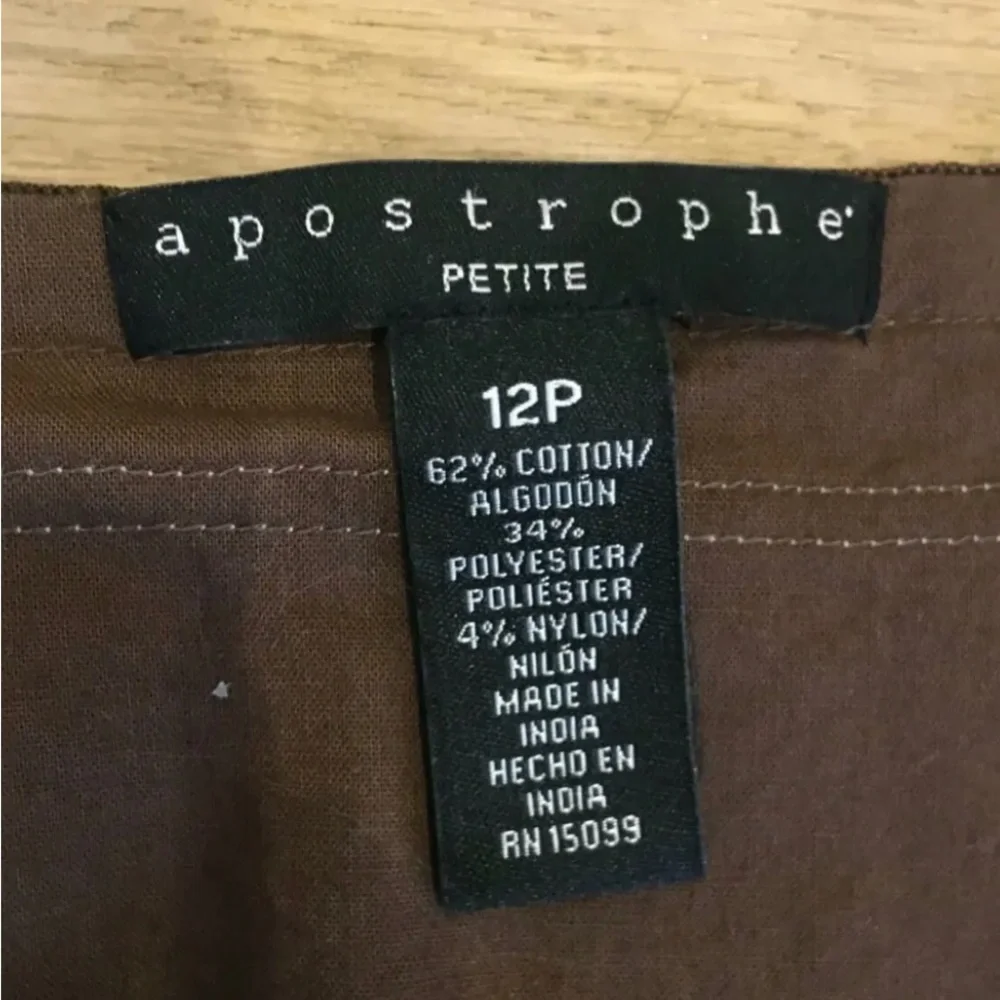 Apostrophe skirt size