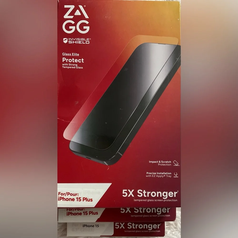ZAGG InvisibleShield Glass Elite for iPhone 15 Plus/15 - YOU SIZE
