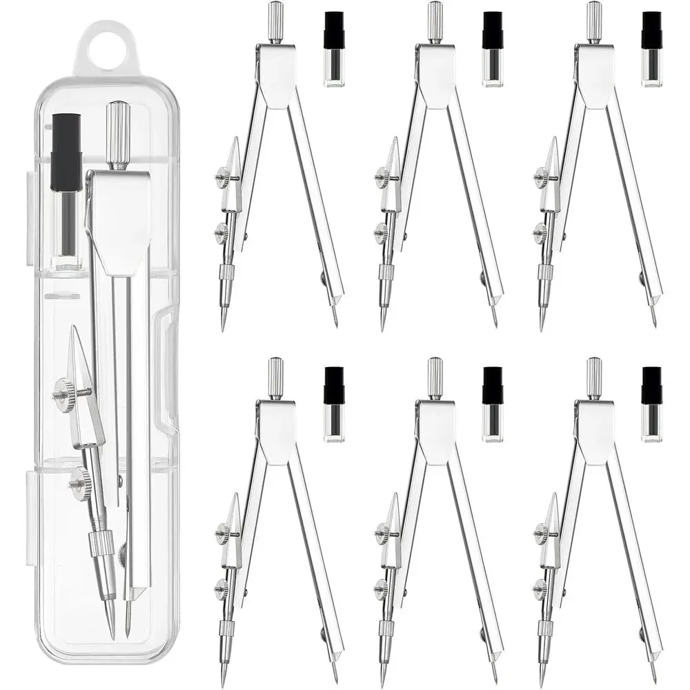 Set Metal Compass for Geometry Woodwork Carpentry Math Drafting Arts Crafts