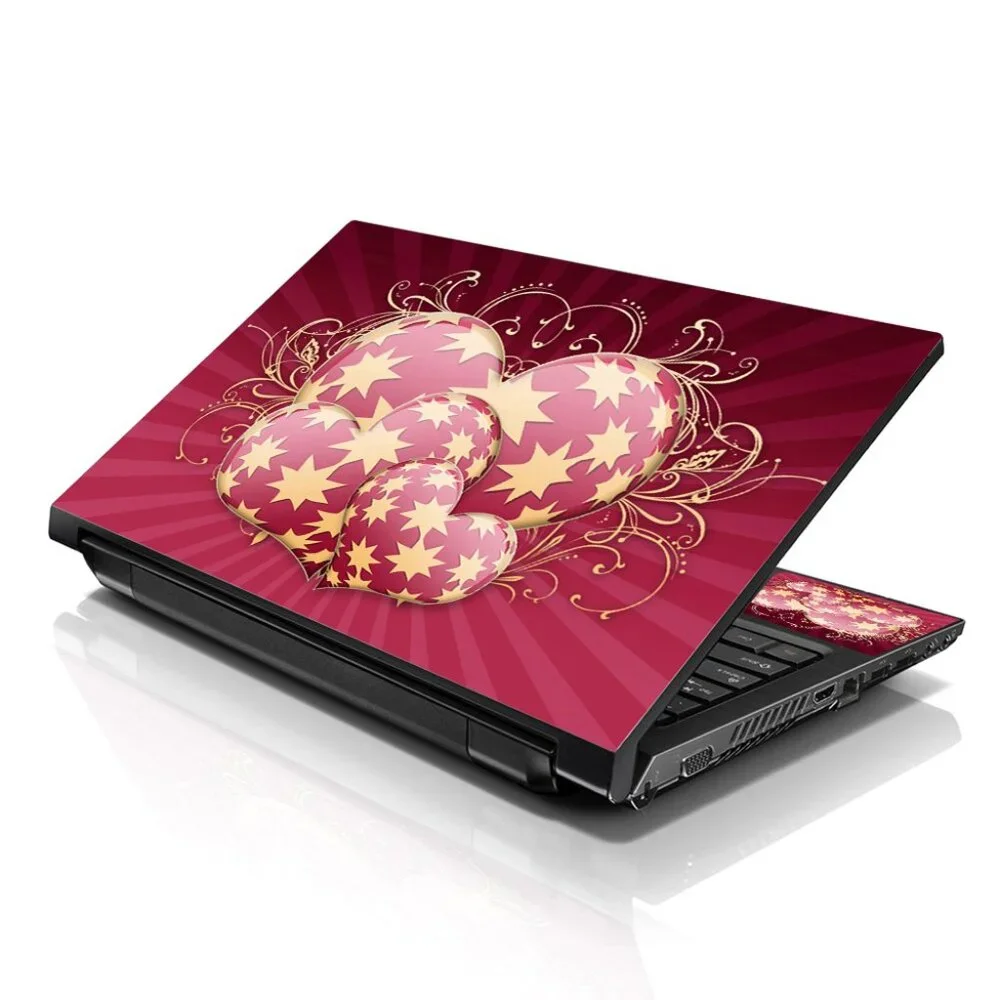 LSS 15.6 & 17.3 Inches Laptop Notebook Skin Sticker Decal - Star Hearts