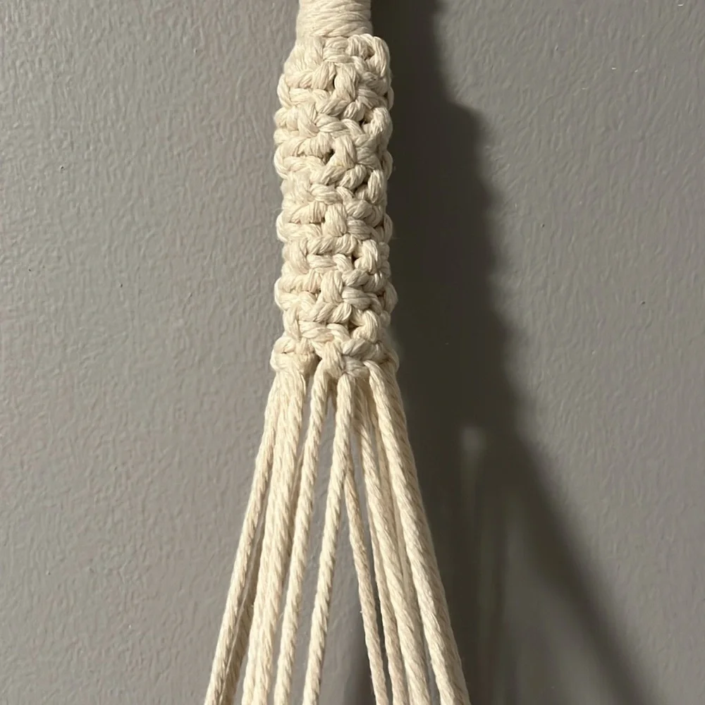 Cream Macramé plant holder