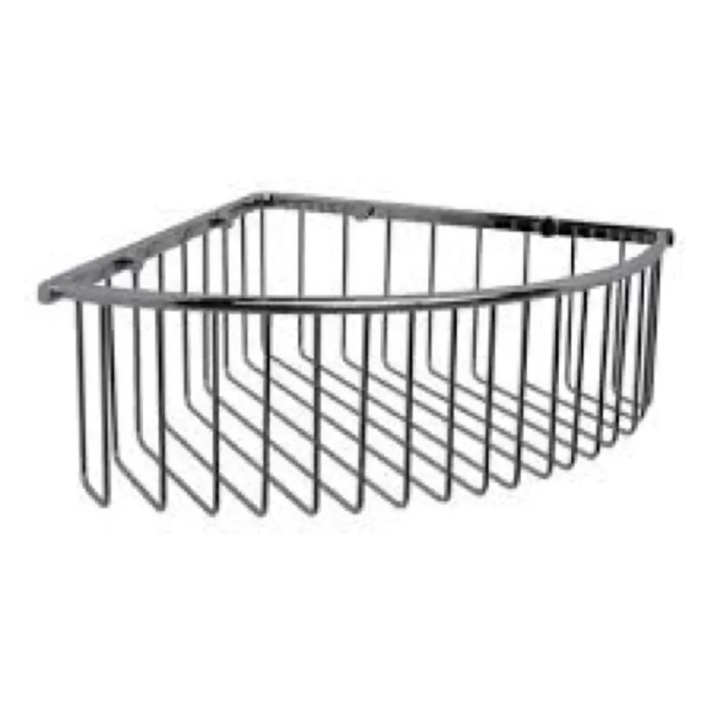 SMALL/MEDIUM Corner Shower Silver Basket