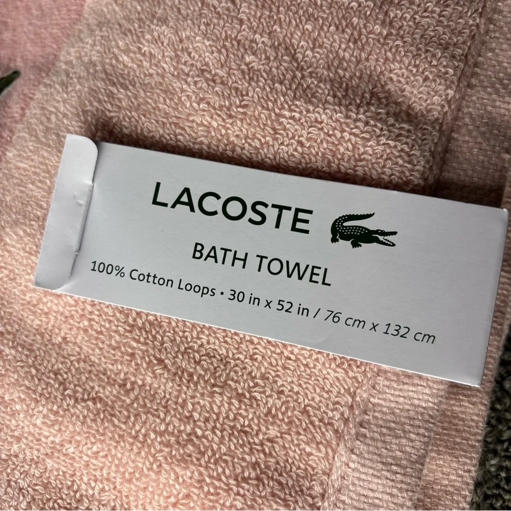 Lacoste towel pink