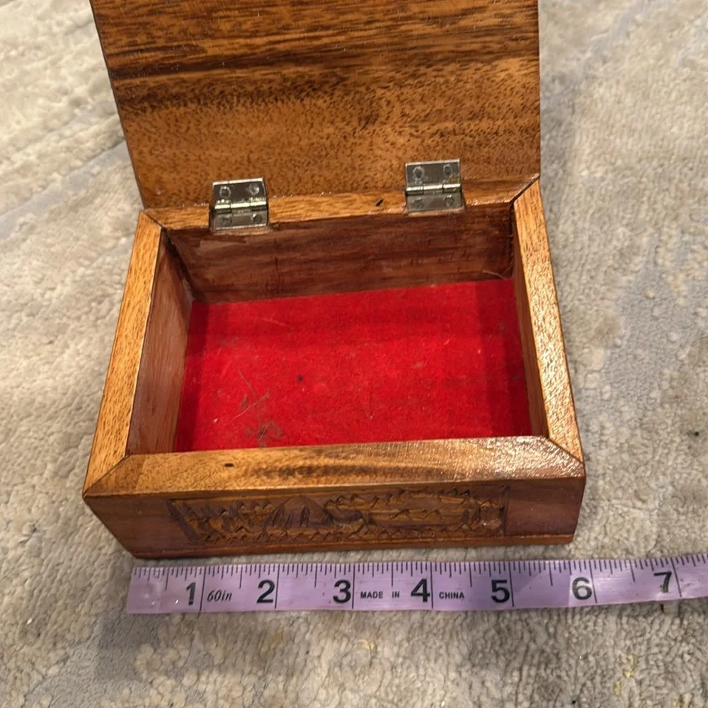 monkey pod carved box