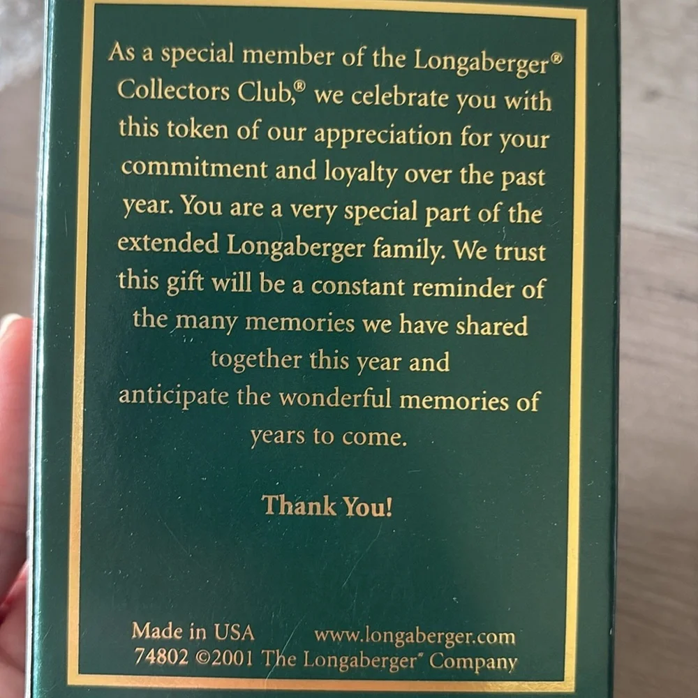 Longaberger charming silver