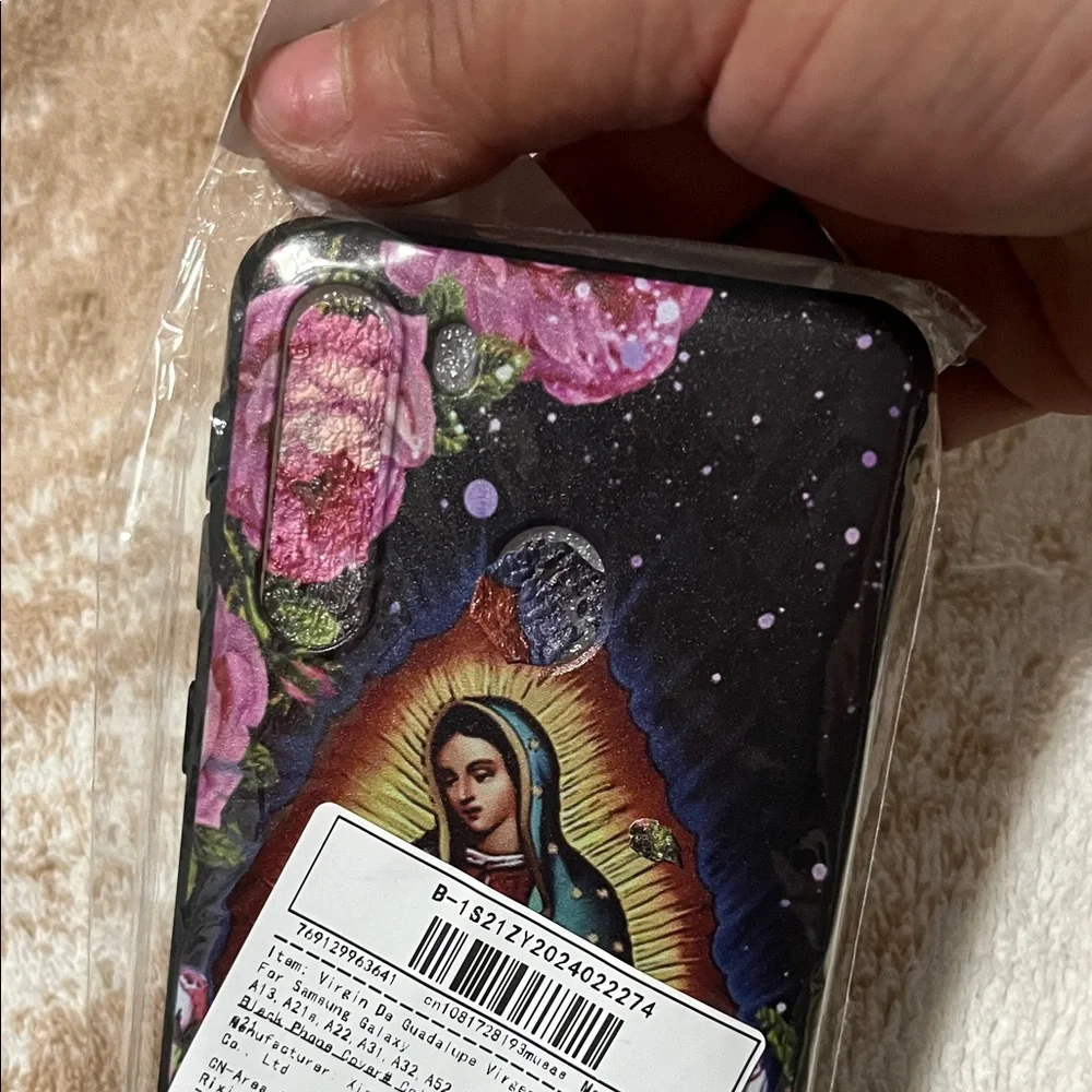 fabric religious design black