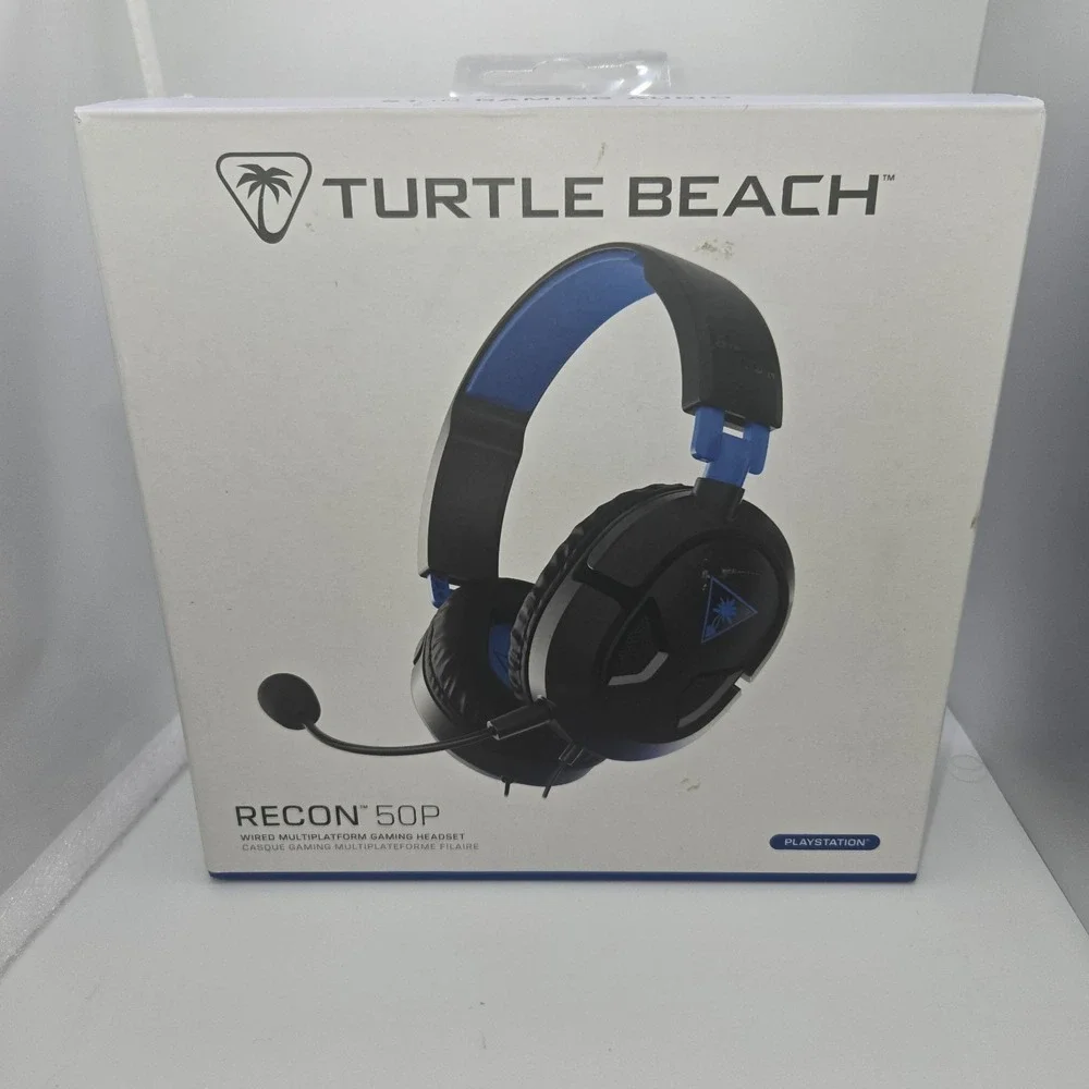 Turtle Beach Ear Force Recon 50P Wired Gaming Headset Black / Blue Open Box New