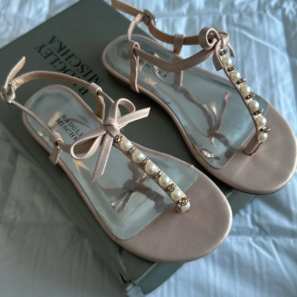 Badgley Mischka pink accents