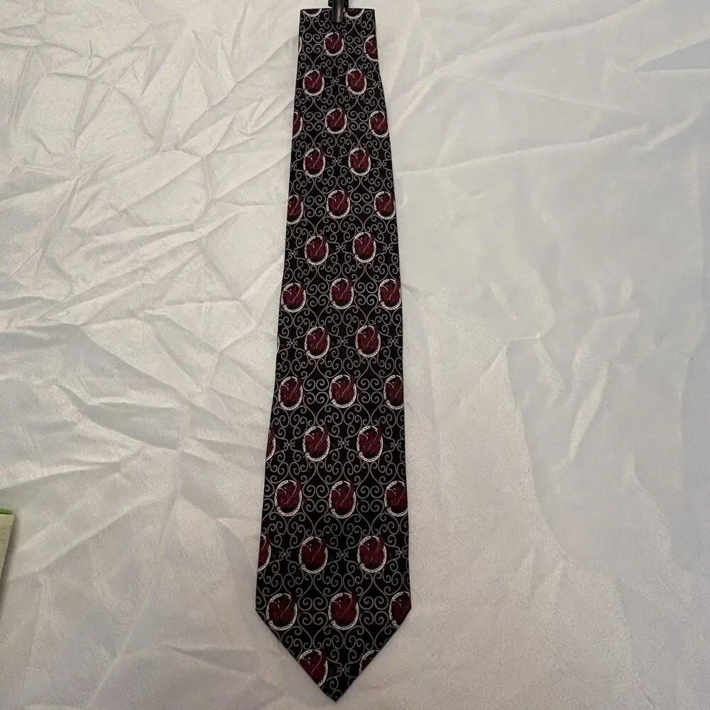 Christian Dior Monsieur Red Silk Tie