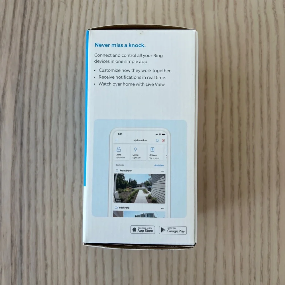Ring unused box