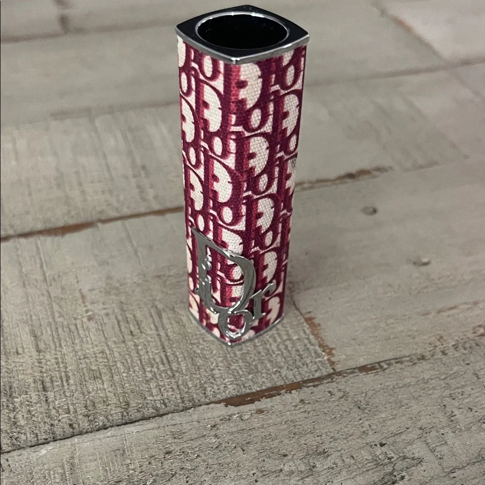 Dior Burgundy and Cream Lipstick Holder