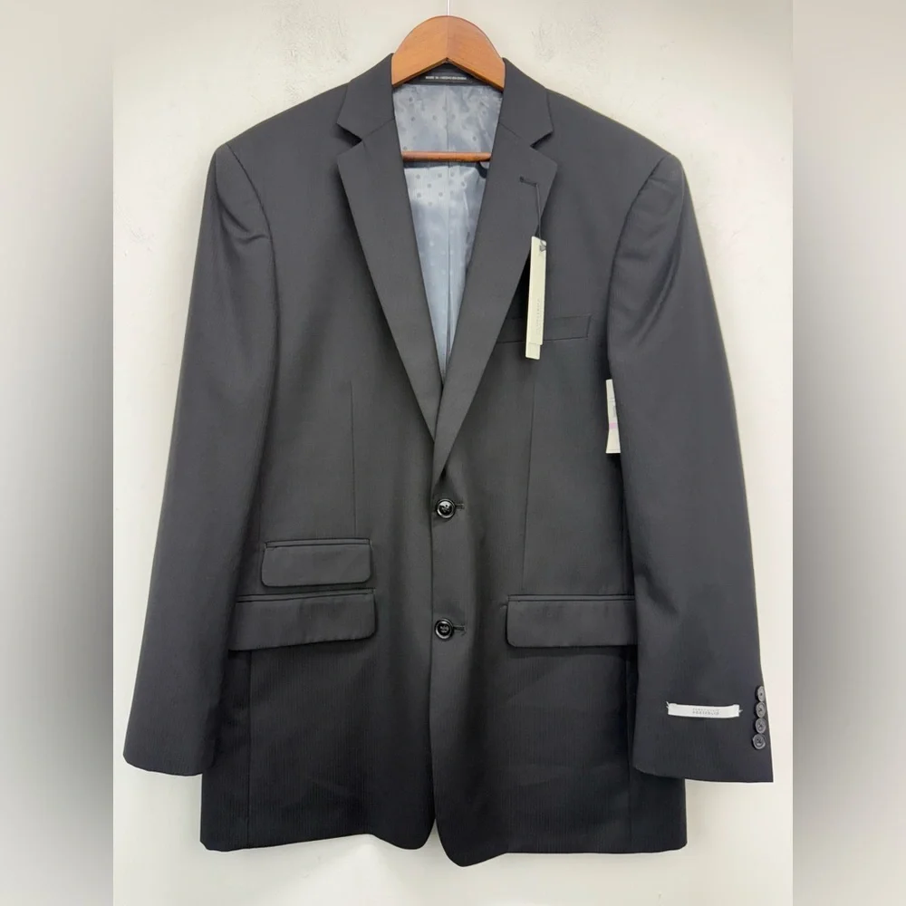 Perry Ellis size 42L Men’s Black Button Up Modern Fit Sports Coat Blazer NWT