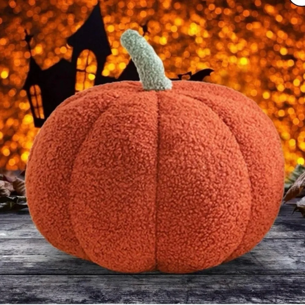 NWT- Plush Fleece Fabric Pumpkin Pillow Size: 41.5