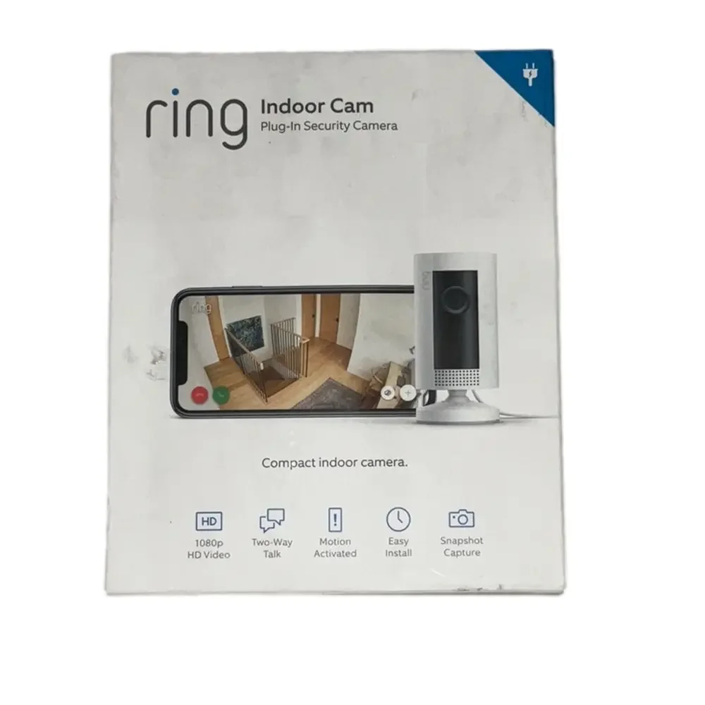Ring Indoor Cam Plug-In Security Camera - White