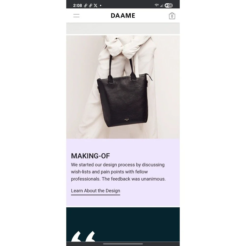 daame leather canvas