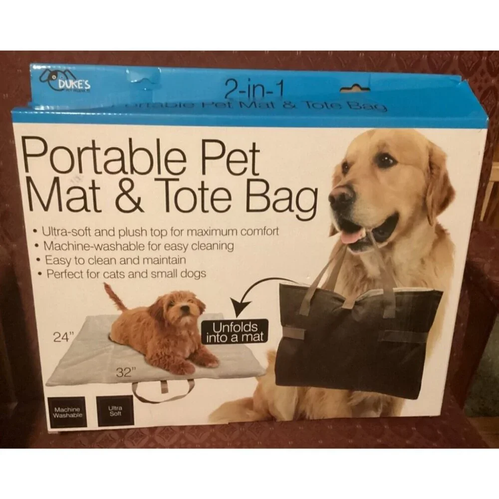 Portable Pet Mat & Tote Bag machine washable ultra soft