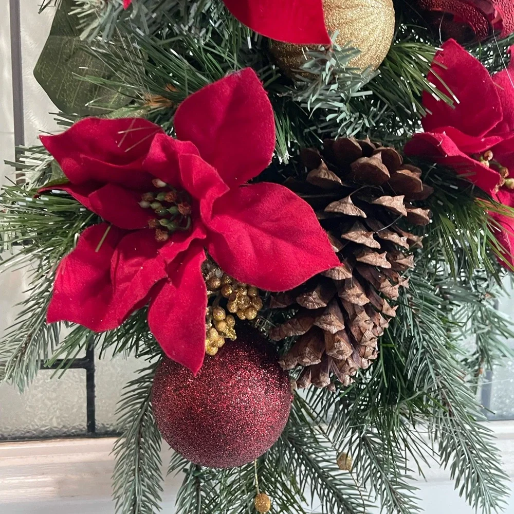 N/A burgundy poinsettia