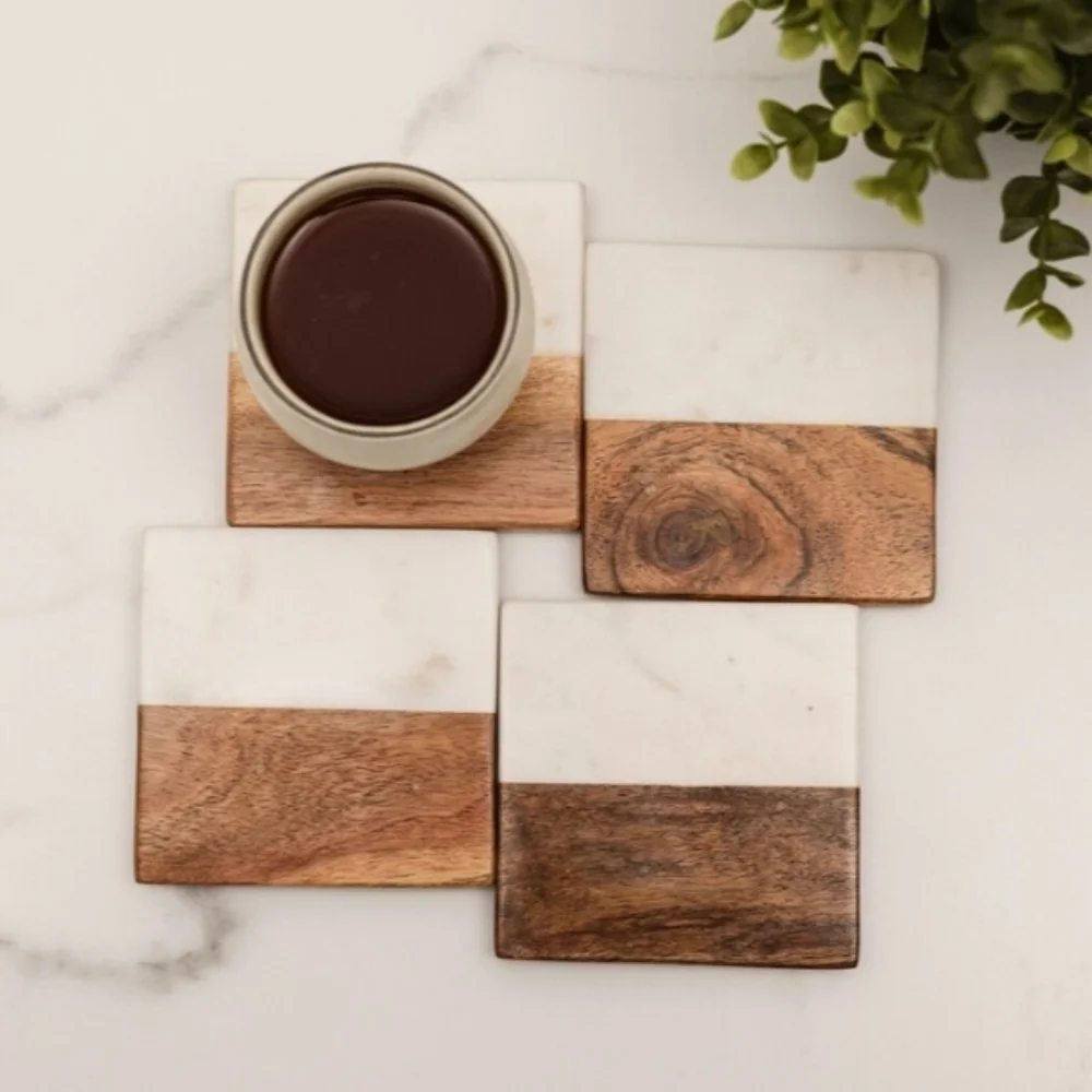 Marble & Wood Coasters