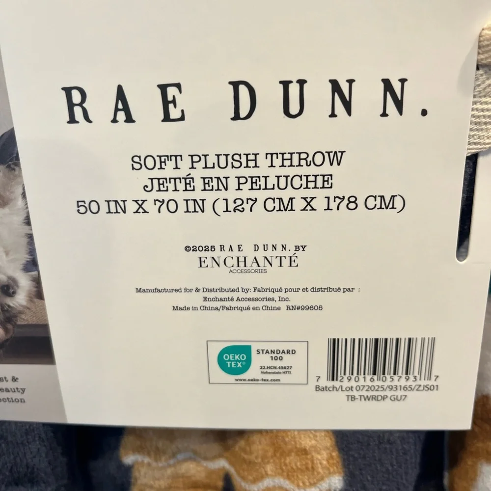 Rae Dunn throw snowflake