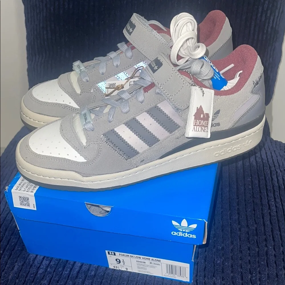 Adidas Forum Low Gray and White Sneakers
