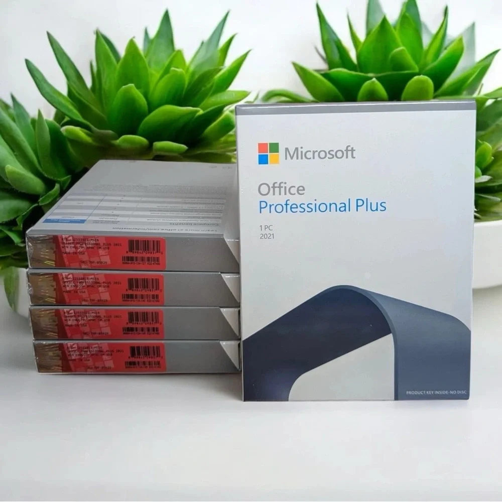 Microsoft Office Professional Plus 2021 with Blue and Gray Design