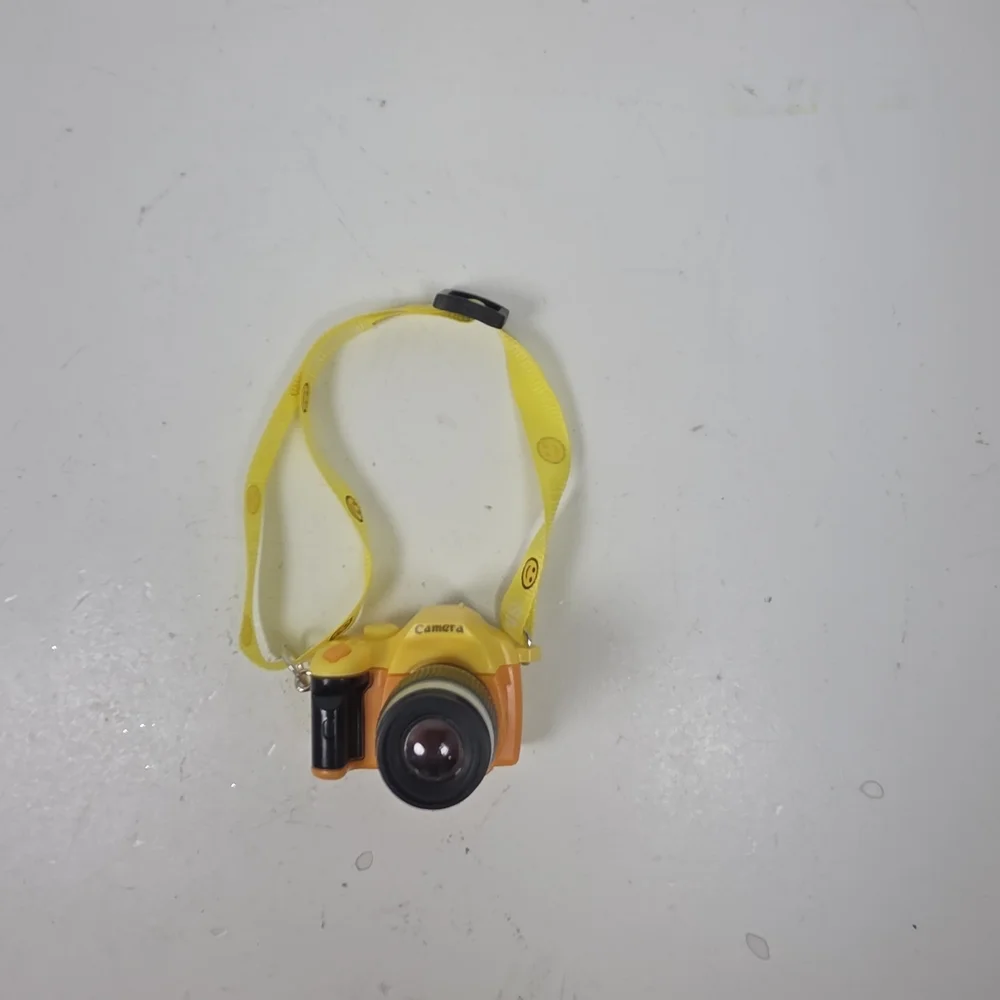 Yellow and Black Camera with Strap