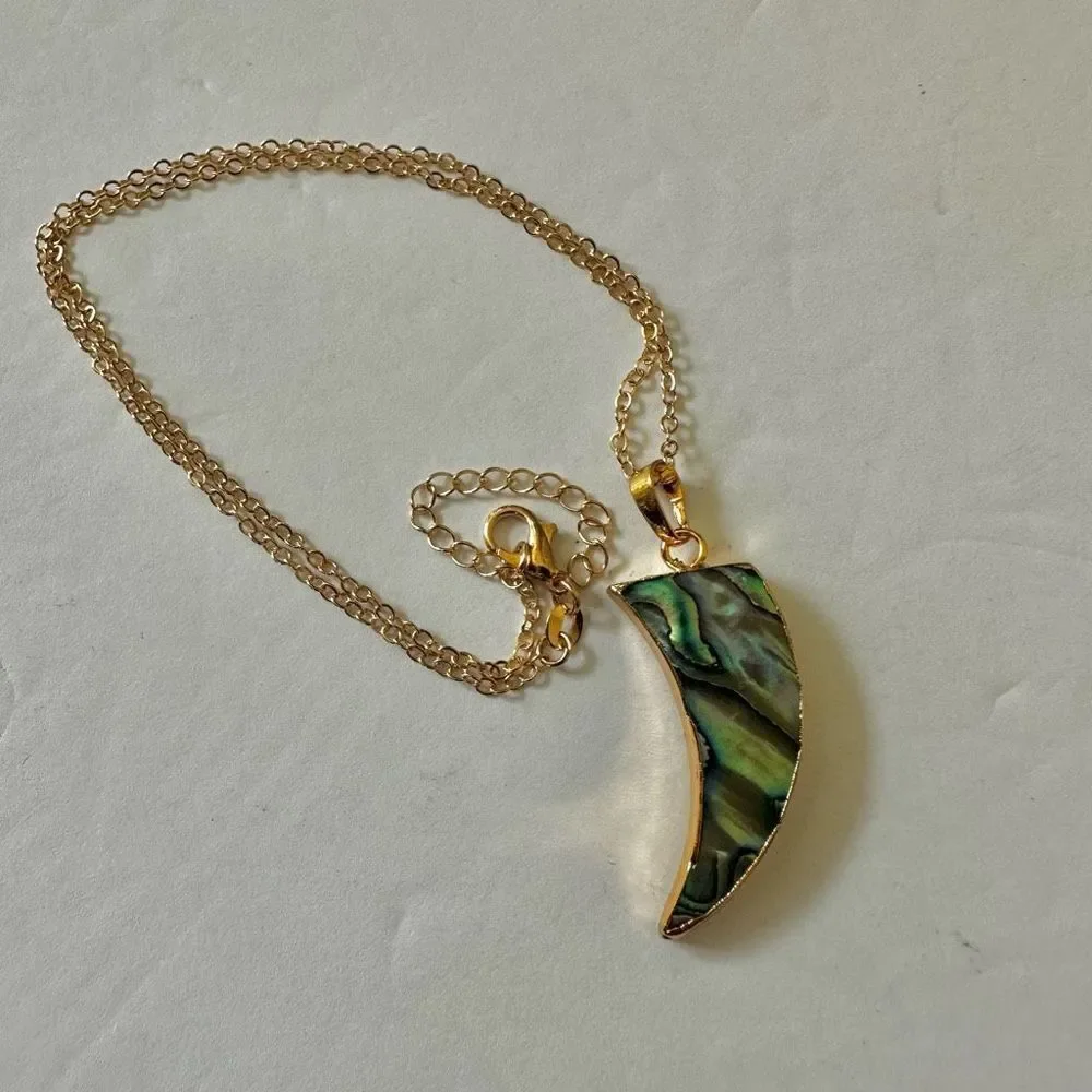 Abalone tusk pendant necklace they one any