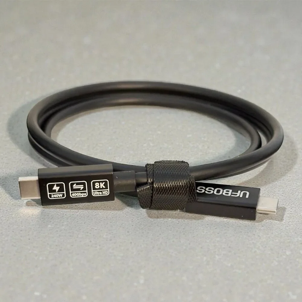 UFBOSS USB-C - USB-C High Performance Cable 3 foot 240W, 40Gbps, 8K Ultra HD