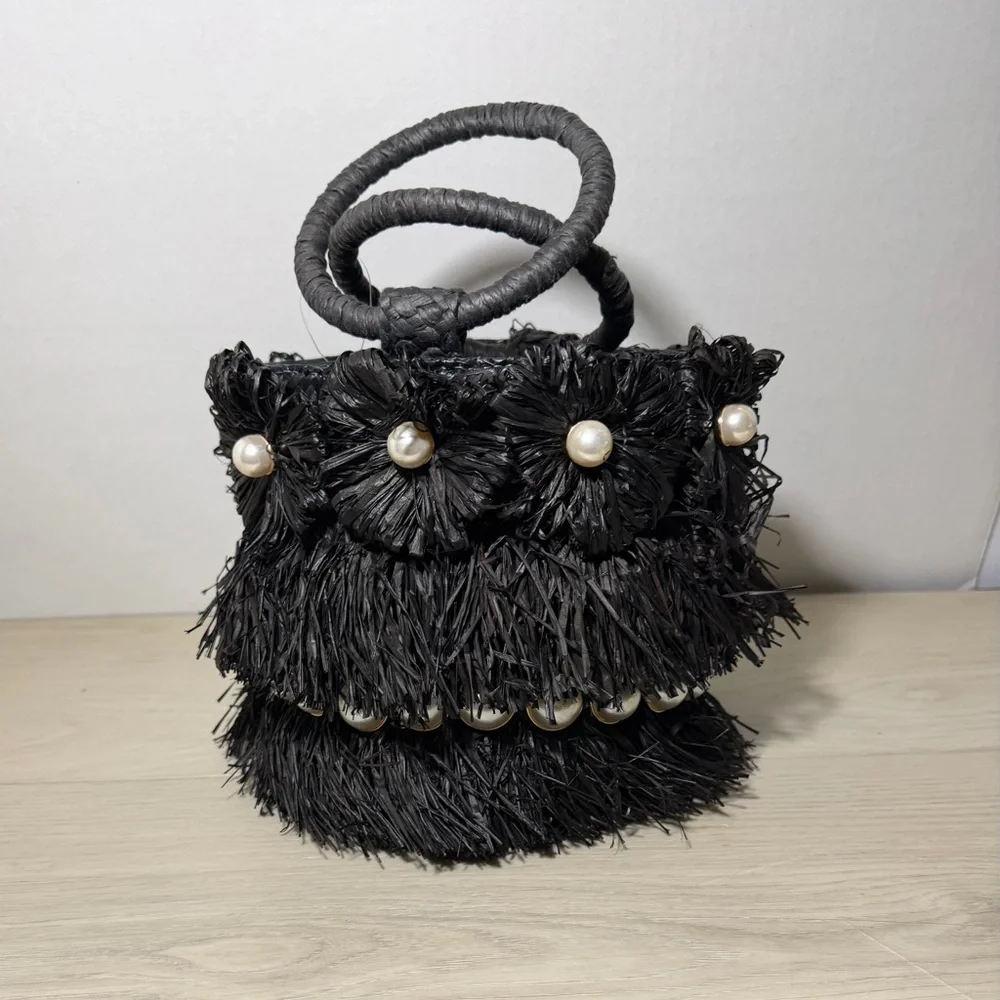 Anthropologie btb Los Angeles straw purse