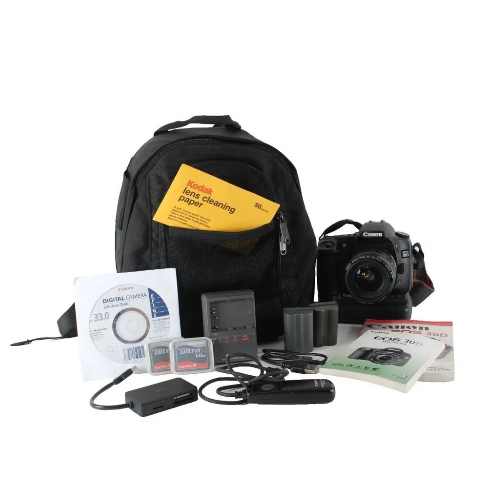 Canon EOS 30d Camera Black Power Pack With Accessories Camera