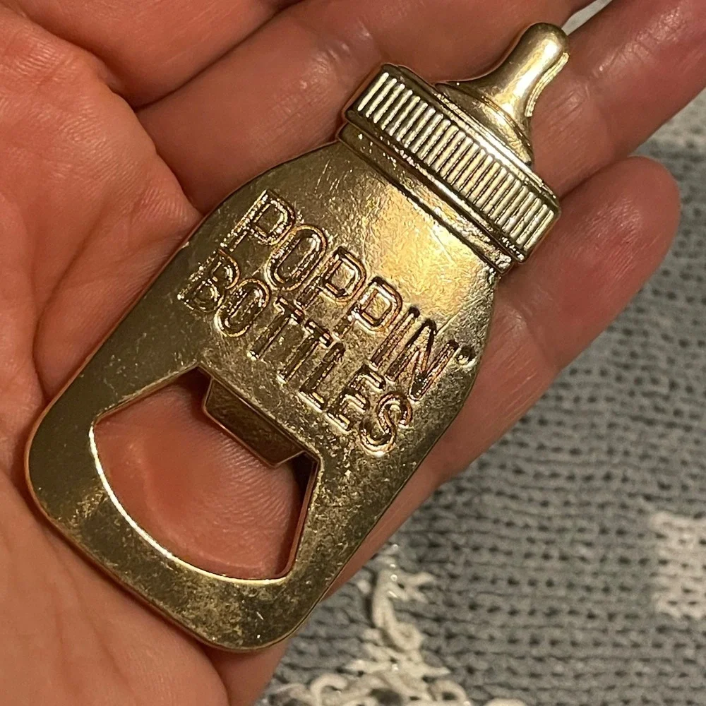 Baby Bottle gold beer Openers for Baby Shower Favors keepsakes recuerdos new