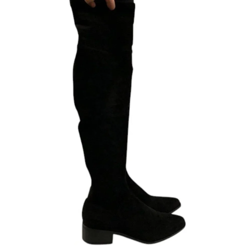 Dolce Vita‎ Steely Boots Women’s Black Micro Suede Ankle Booties Shoes 7.5 NWB