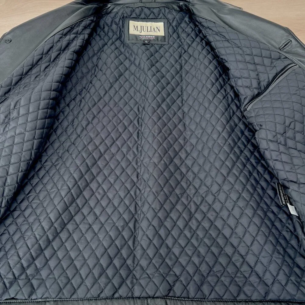 Wilsons Leather sleeve crisp button