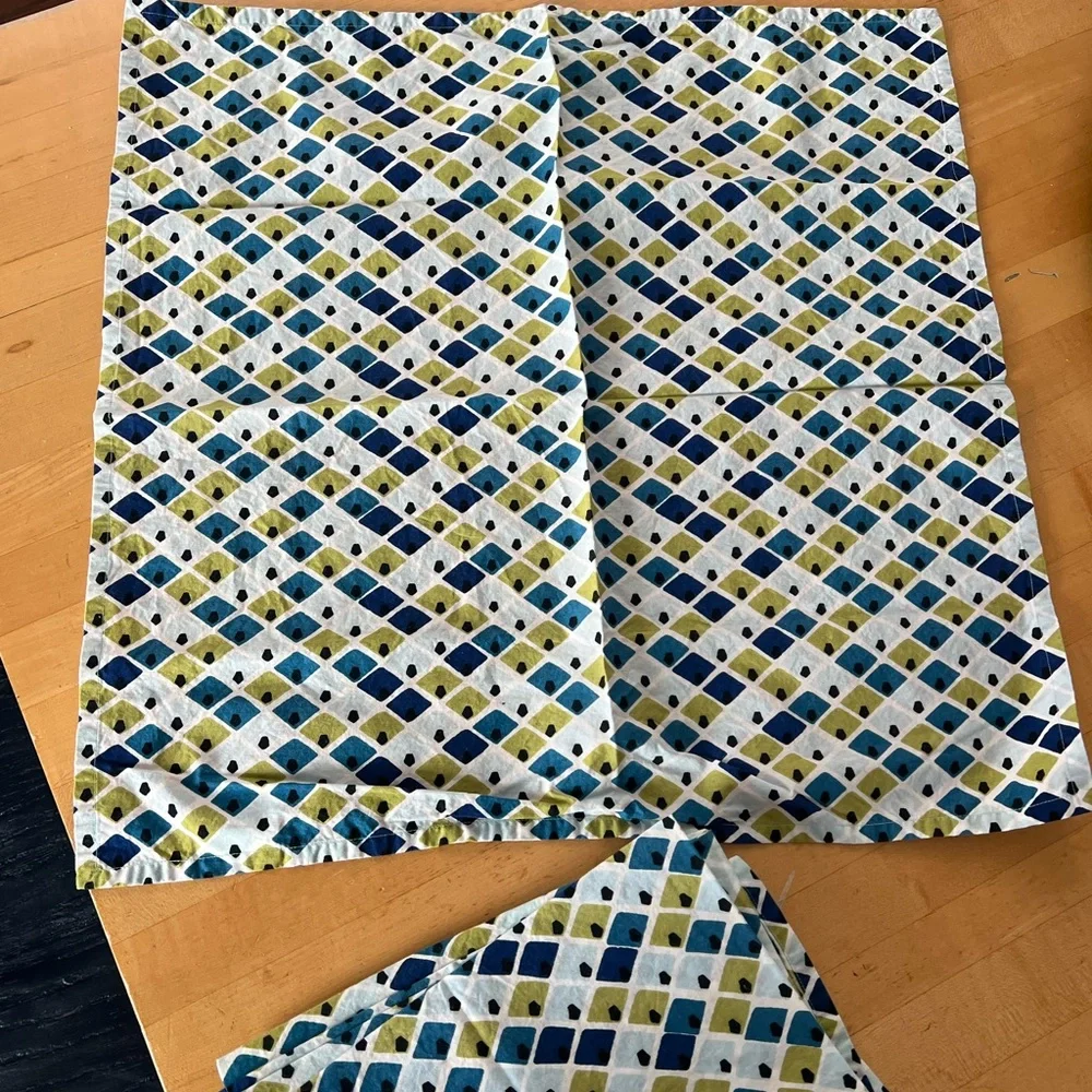 Crate&Barrel blue mcm vibrant