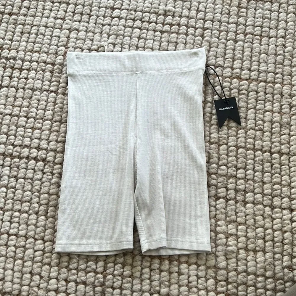Talentless ribbed biker shorts