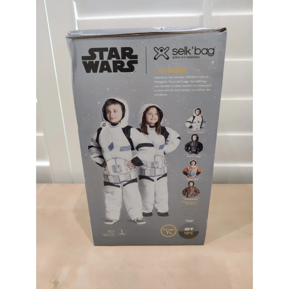 Selk'bag - Star Wars Kids Stormtrooper Sleeping Bag Size L Box & Bag HTF NEW