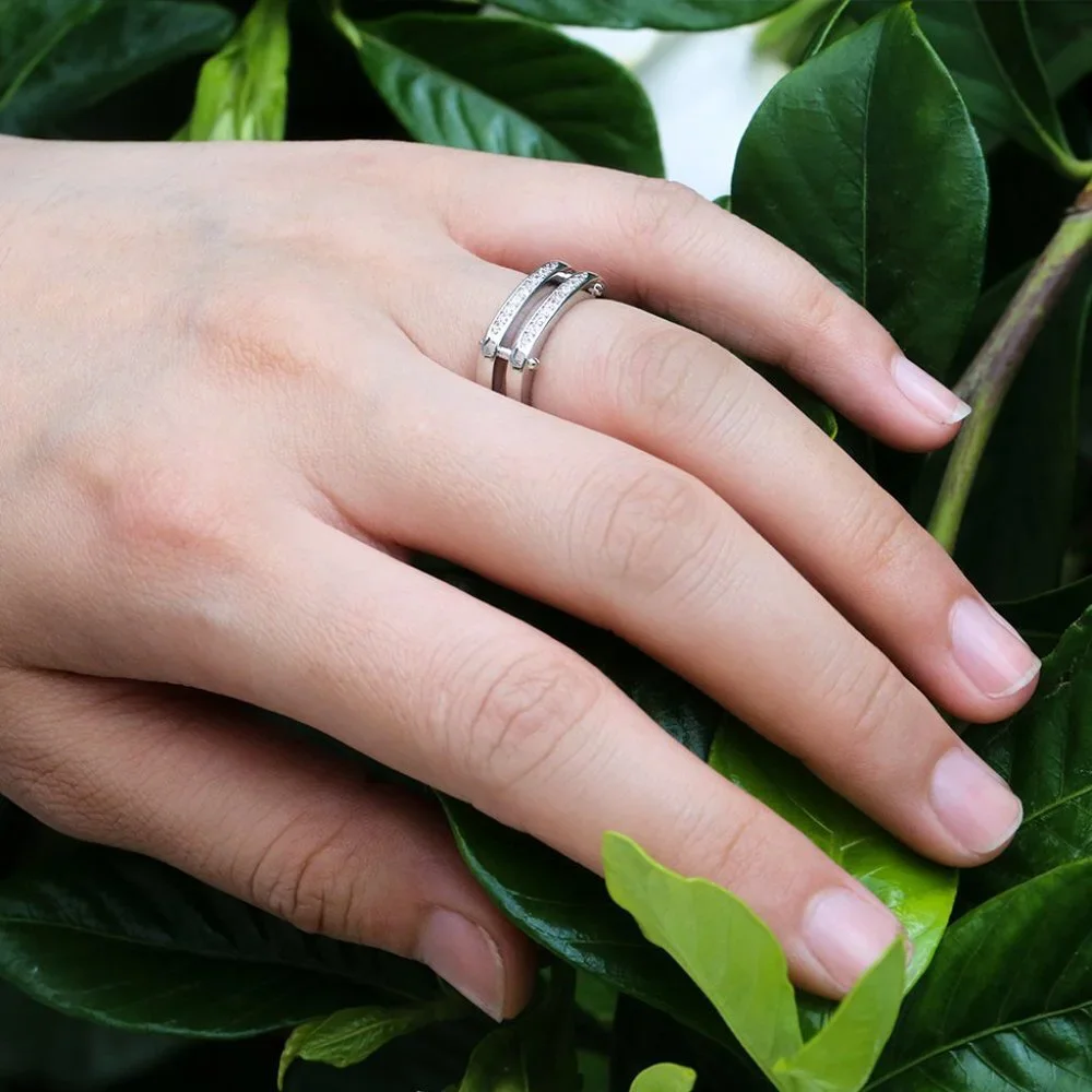 ❤️925 STERLING SILVER square glitter