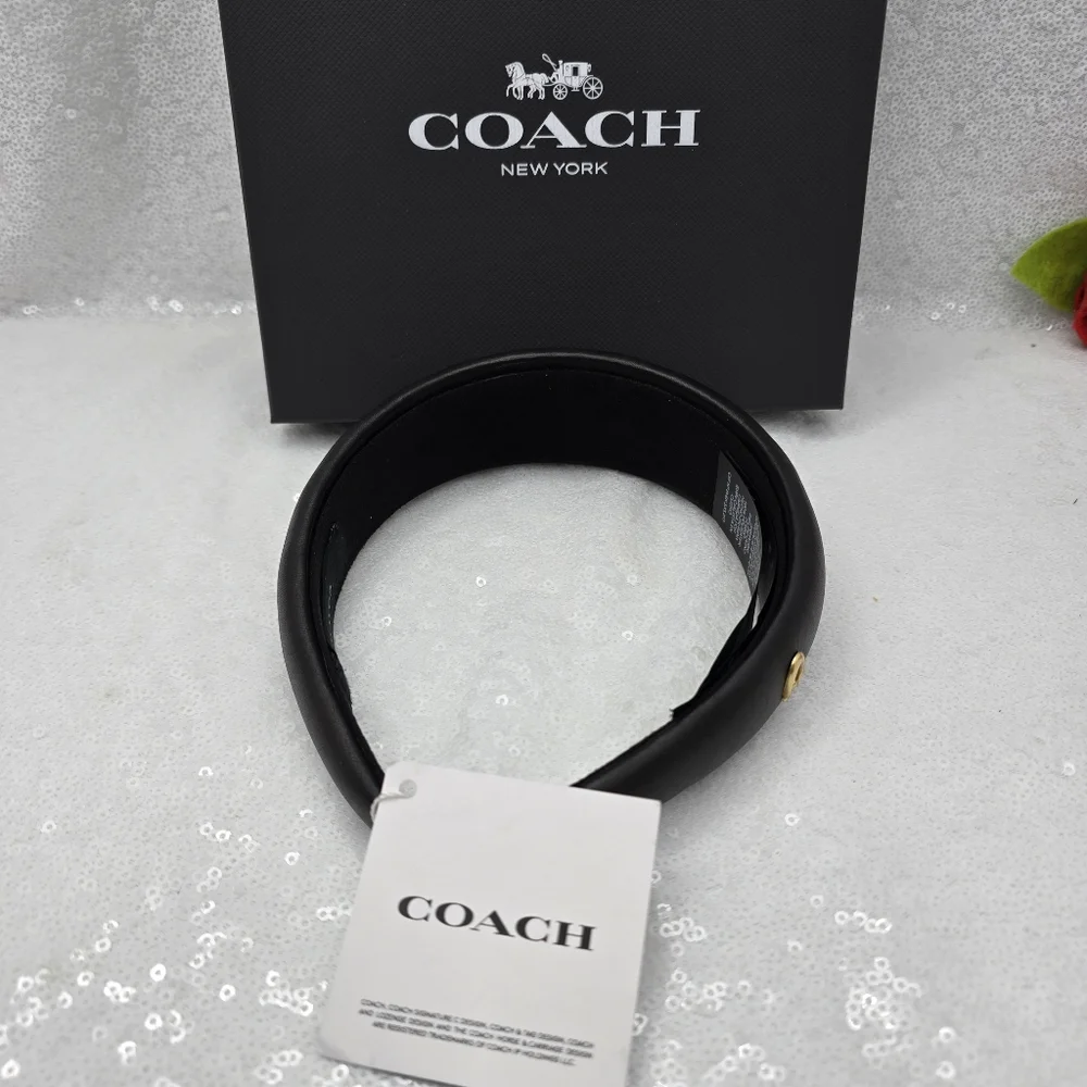 Coach leather headband