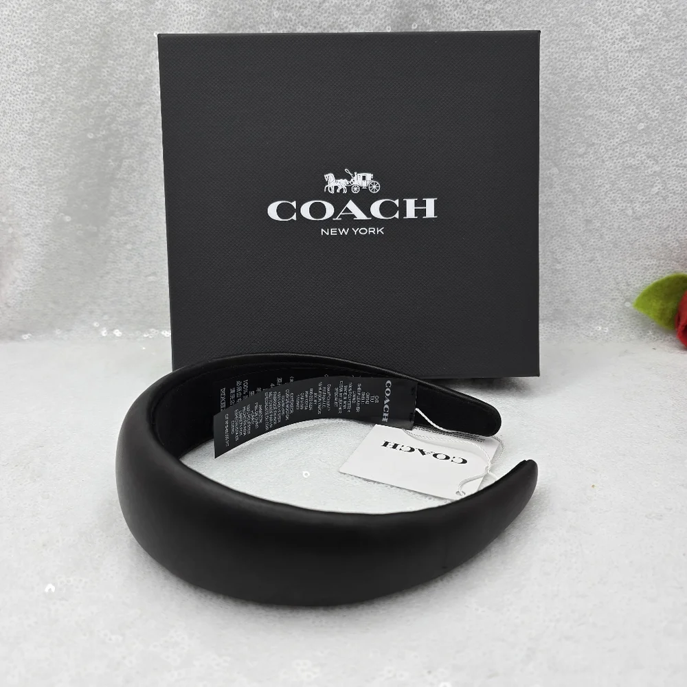 Coach leather headband