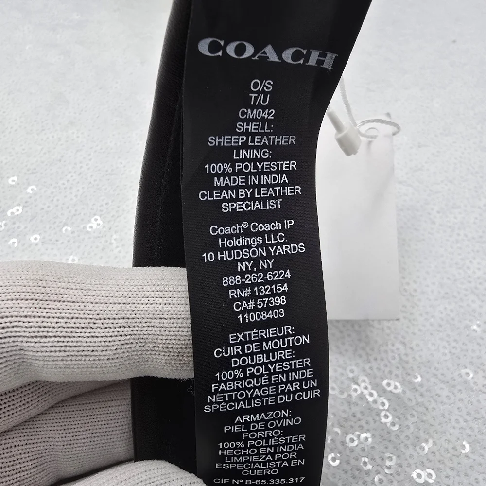 Coach leather headband